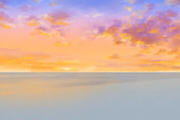 sunset over the sea