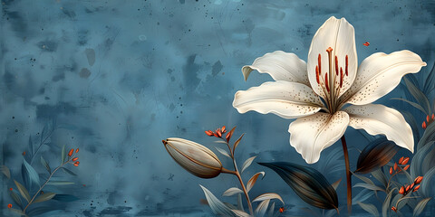 Blooming Beauty: Lilies on Canvas