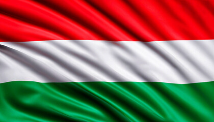 Hungary flag with folds