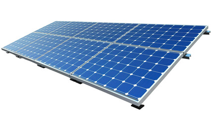 Solar panel isolated on white or transparent background