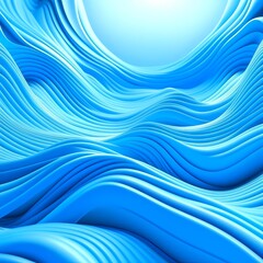 Fototapeta premium 3D abstract blue waves background