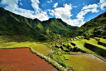 The Batad Rice Terraces of the Philippine Cordilleras - UNESCO World Heritage Site on the island of...