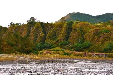 Volcanic features of Mount Pinatubo (1486 m, most notorious for its VEI-6 eruption on June 15,...