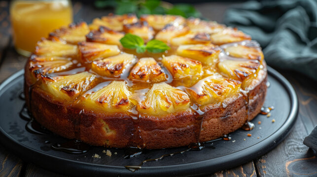 Homemade dessert, Pineapple cake sweet treat bakery