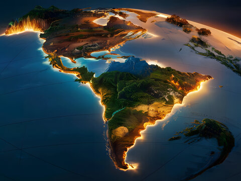 Am&eacute;rica latina vista desde el espacio