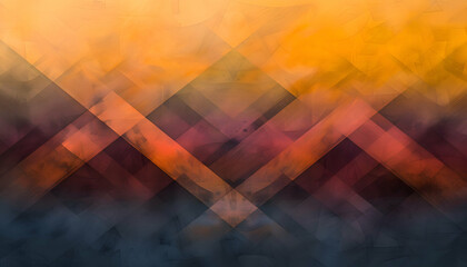 An abstract background photograph with a series of overlapping diamonds in a gradient of sunset colors