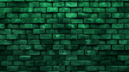 green brick wall