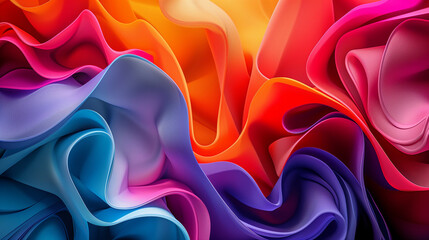 Dynamic abstract art with vibrant color waves