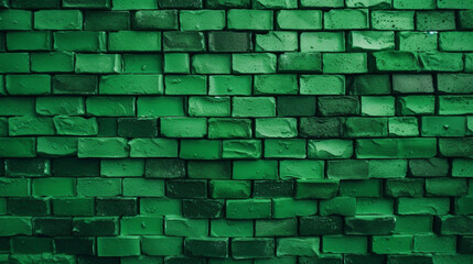 green brick wall