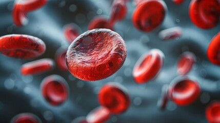 Erythrocytes red blood cell stream illustration