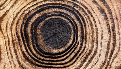 Naklejka premium photo of an ebony tree_round surface with wood texture