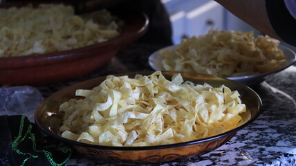 Moroccan Rfissa Chicken with Lentils, Hard-Boiled Eggs, and Almonds