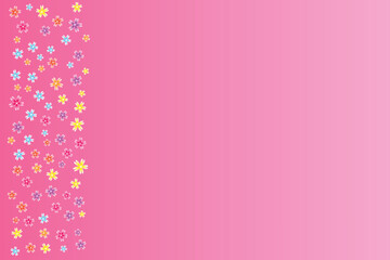 Greeting wishing card Happy Mothers day birthday wedding banner white gradient flower Pink magenta background Spring women design Horizontal backdrop blooming flora flowers border Copy space