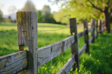 fence on a meadow