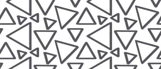 Seamless abstract textured pattern. Simple background black, white. Triangles, lines. Digital brush strokes. Design for textile fabrics, wrapping paper, background, wallpaper, cover.