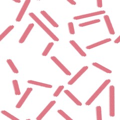 Seamless abstract textured pattern. Simple background with red, white texture. Digital brush strokes. Lines. Design for textile fabrics, wrapping paper, background, wallpaper, cover.