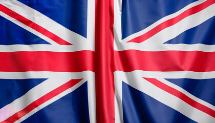 Great Britain flag with folds