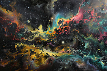 Obraz premium Stellar Nexus Murini Celestial Space Art
