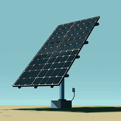 Obraz premium Solar panel illustration in a minimalist style 