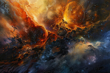 Stellar Nexus Murini Celestial Space Art