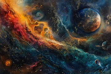 Stellar Nexus Murini Celestial Space Art