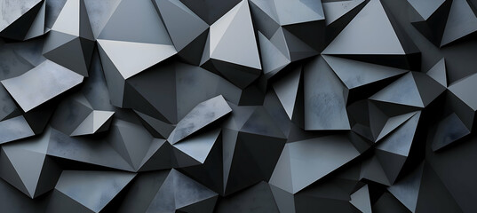 An image featuring a sleek, modern design with geometric shapes forming a staggered, 3D-like effect in shades of gray and black
