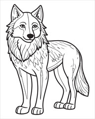 Wolf Coloring Pages, Wolf illustration, wolf art, Black and white