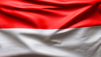 Poland flag with folds