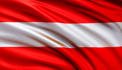 Austria flag with folds