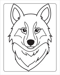 Wolf Coloring Pages, Wolf illustration, wolf art, Black and white