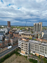 Most Beautiful Aerial View of Central West Croydon London City of England United Kingdom. April...
