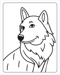 Wolf Coloring Pages, Wolf illustration, wolf art, Black and white