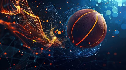 basketball sport. Abstract futuristic sports background.