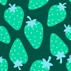 Fruit seamless strawberry pattern for fabrics and textiles and packaging and gifts and cards and linens