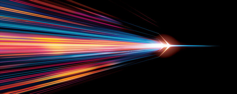 Abstract motion lightspeed travel banner concept