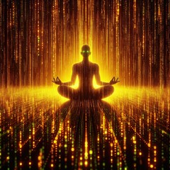 yoga, meditation, silhouette, woman, lotus, spiritual, meditating, body, exercise, sunset, illustration, pose, health, vector, sun, soul, relaxation, relax, chakra, sport, energy, peace, people, relig