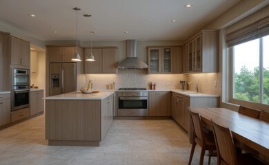 modern kitchen interior