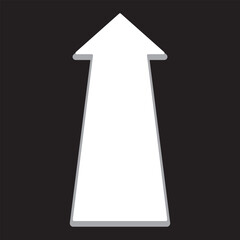 Fototapeta premium white arrow icon, white arrow isolated on white,arrow icon for your additional design needs, web app symbol direction etc