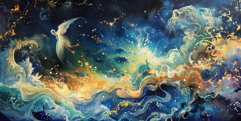 Celestial Canvas: An Artist's Aerial Symphony