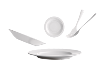 a plate and fork with knife and fork