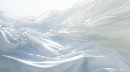 Obraz premium Absract white curvy surface, minimal soft background or wallpaper