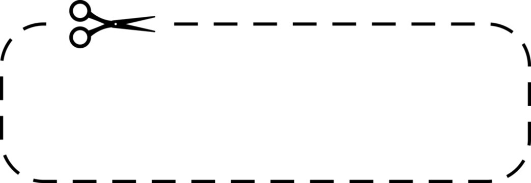 recommend clip art: Scissors cut dotted line wavy shape