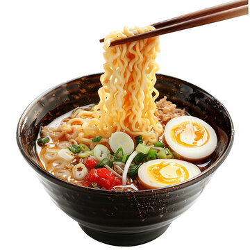 recommend clip art: Ramen, transparent background, isolated image, generative AI