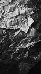 wrinkly ripped apart black and white paper