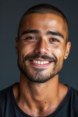Fototapeta premium Overjoyed Male Model Happy Portrait of a Person, White Background Studio Photo of Cheerful People Showing Emotion, Hair Fashion Clothing Man Model