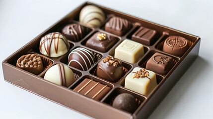 Elegant Assorted Chocolate Box with Variety of Gourmet Flavors