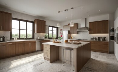 modern kitchen interior