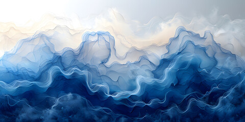 Obraz premium Fine Line Artistry on White Canvas