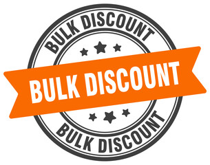 bulk discount stamp. bulk discount label on transparent background. round sign