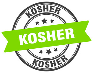 kosher stamp. kosher label on transparent background. round sign